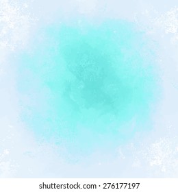 Abstract light blue  hand painted background. Vector illustration.