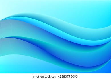 Abstrakter hellblauer Linie, Wave Gradient Hintergrund, Vorlagenhintergrund