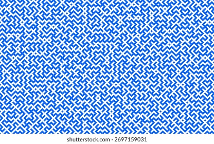 Abstractas rompecabezas de laberinto azul claro de fondo sin fisuras. Ideal para Fondos de pantalla digitales, Diseños web, interfaces de juego y proyectos gráficos geométricos modernos. Ilustración vectorial editable.
