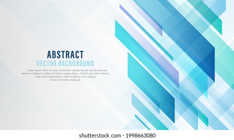 Abstract light blue modern overlapped geometric shape with futuristic technology concept on white background. Simple templates design composition. Minimal square graphic vector pattern.