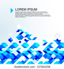 Abstract light blue mosaic background. EPS 10 vector illustration. 