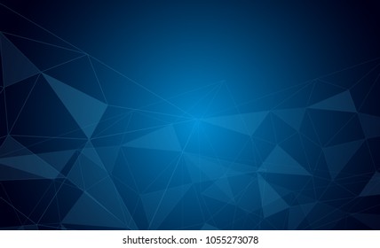 Abstract light blue network with spots, triangular and a grid line of pyramid looking connects in background. computer SCI_FI generated abstract illustration.