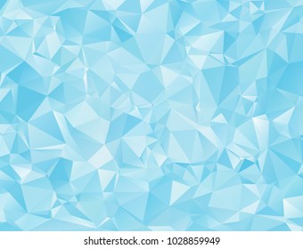 Abstract Light blue polygonal illustration, which consist of triangles. Geometric background in Origami style with gradient. Triangular design for your business.