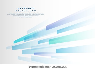 Abstract light blue purple gradient geometric shapes motion on white background. Modern bright square shape graphic design. Overlapping simple style geometry element. Vector illustration
