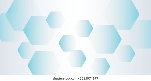 Abstract light blue purple and white gradient hexagon pattern element background. Overlapping geometry design.Vector illustration