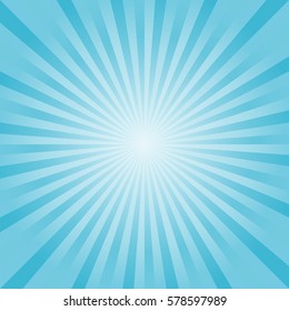 Abstract Light Blue Rays Background. Vector.