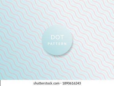 Abstract light blue red line wavy pattern on light blue gradient background. Vector illustration