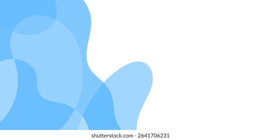 Abstract light blue shapes on a white background