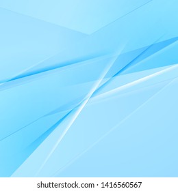 Abstract light blue shiny stripes modern background. Vector design