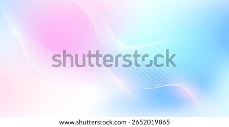 Abstract light blue and soft pink gradient background with luminous wave lines. Minimalist design perfect for banners, posters, covers, brochures, flyers, websites, and elegant presentations.