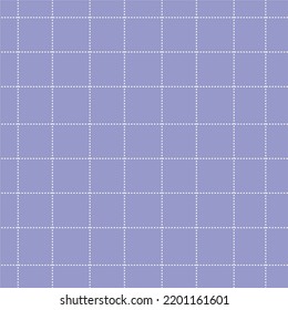 Abstract light blue square fabric pattern, white dashed line quilt pattern, bed sheet pattern, handkerchief pattern.