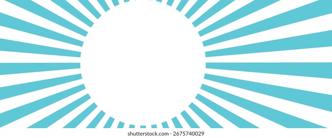 Abstract Light Blue Sunburst Background, Radial Lines Pattern