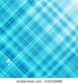 Abstract light blue technology background. Digital fractal pattern. Blurred texture with glass effect. Vector illustration