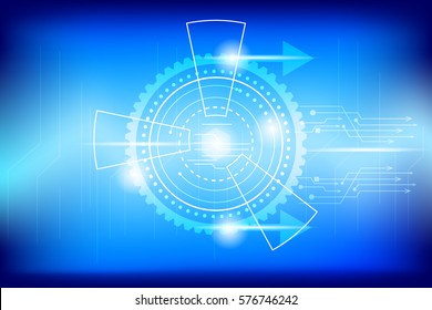 Abstract Light Blue Technology Moving Forward Concept Vector Background