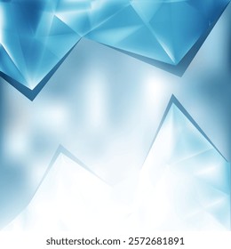 Abstract Light Blue Triangle Polygonal Background Design