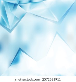 Abstract Light Blue Triangle Polygonal Background