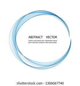 Abstract light blue vortex text presentation layout eps10