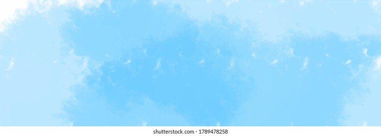 Abstract light blue watercolor for background, vector.