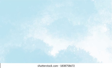 Abstract light blue watercolor background with space for text or image