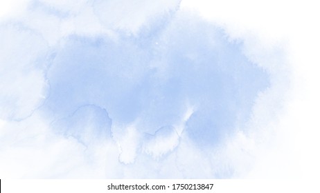 Abstract light blue watercolor hand-painted for background. Stain artistic vector used as being an element in the decorative design of background,  header, brochure, poster, card, cover or banner.