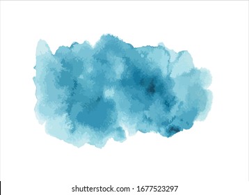 Abstract Light Blue Watercolor Painting Background