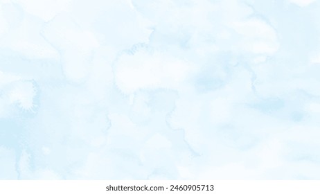 Abstract light blue watercolor stain for background. Watercolor texture artistic vector used as being an element in the decorative design of header background, card, cover, template, banner.