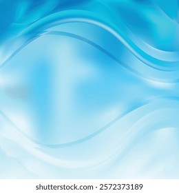 Abstract Light Blue Wave Background Template