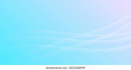 Abstract light blue wave background with soft gradient curves and flowing lines. Smooth and modern design, perfect for digital presentations, websites, or branding visuals.