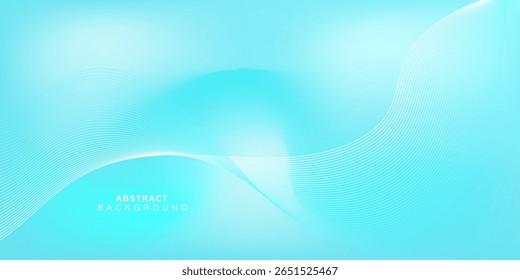 Abstract light blue wave background with clean gradient flow. Cool and relaxing design for health, medical, or technology branding