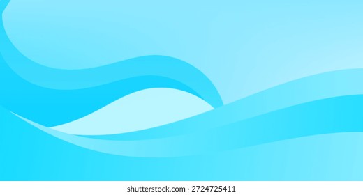 Fondo de onda azul claro Abstractas con diseño de curvas fluidas suaves. Diseño moderno de moda en Ilustración vectorial