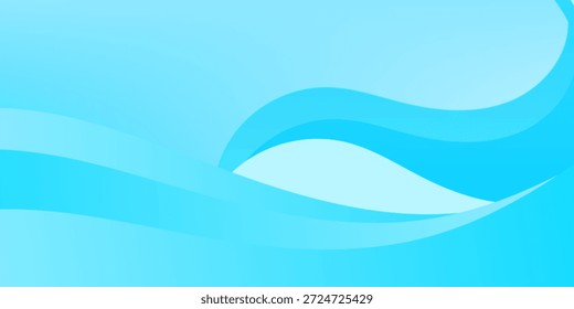 Fondo de onda azul claro Abstractas con diseño de curvas fluidas suaves