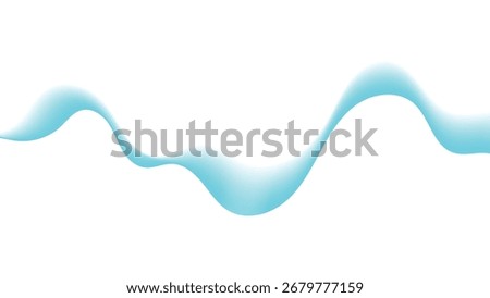Abstract light blue wave design on white background.