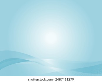 Abstract light blue wave graphic background