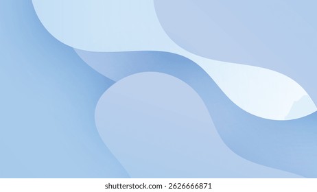 Abstract Light Blue Wavy Background Design
