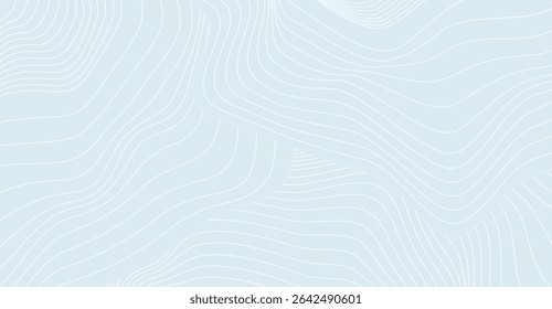 Abstract Light Blue Wavy Lines Background for Design Templates, Presentations, and Web Banners Smooth Curves Minimalist Style Pattern with Gentle Color Palette and Visual Harmony