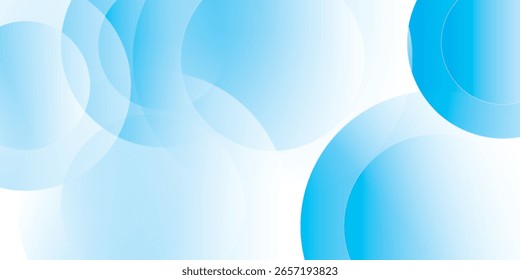 Fundo azul claro e branco abstrato com círculos e gradientes transparentes sobrepostos, criando um design limpo, moderno e espaçoso