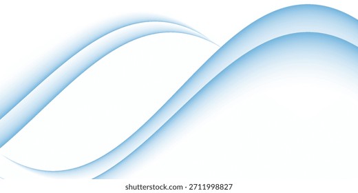 Abstract light blue and white background with wavy line