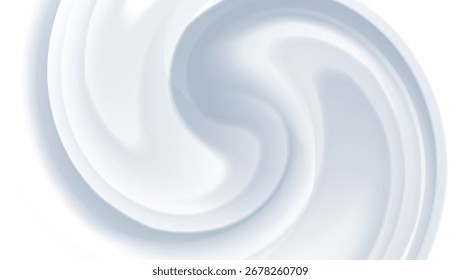 Abstract light blue and white flowing swirl ideal for backgrounds, web design, digital art, and marketing materials needing a calming effect.