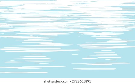 Linhas horizontais azul claro e branco abstrato formando uma textura suave e calma da superfície da água, ideal para fundos minimalistas, design gráfico tranquilo ou papéis de parede digitais serenos