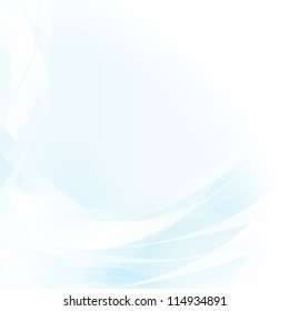 Abstract light blue and white stylish wave. Vector background for your design