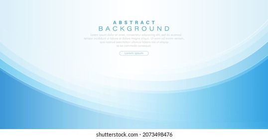 Abstract light blue and white wave background. Modern simple overlay curve layer template graphic elements. Smooth and clean subtle texture design with space for your text