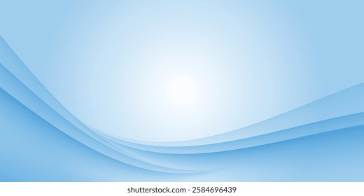 Abstract light blue and white wave background. Modern simple overlay curve layer template graphic elements. 