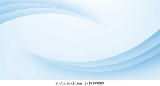 Abstractas fondo de onda azul claro y blanco. Modernos Elementos gráficos de Plantilla de capas de curvas de superposición simples. Diseño de textura sutil, suave y limpio con espacio para su texto