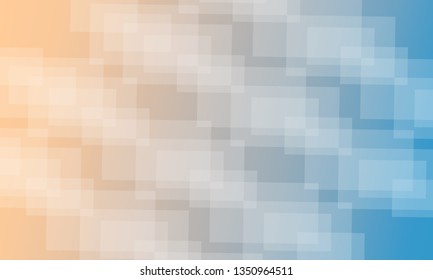 Abstract light blue yellow background, semitransparent geometric patter, blur effect. 