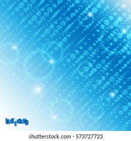 Abstract Light Blue-White Background,Vector Illustration,Graphic Design.Dotted Perspective Circles Backdrop.Modern Colorful Concept.For Brochure Cover,Web Site,Business Card And Promotion Material