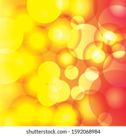 Abstract light blur and bokeh effect background with yellow color