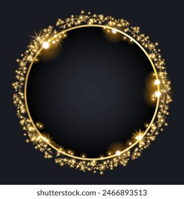 Desenfoque de luz Abstractas y fondo de marco de efecto bokeh. Patrón brillante brillante. Concepto de lujo moderno para festival o celebración. Diseño para Fondo de pantalla, Web, tarjeta, Anuncio y etc. Ilustración vectorial