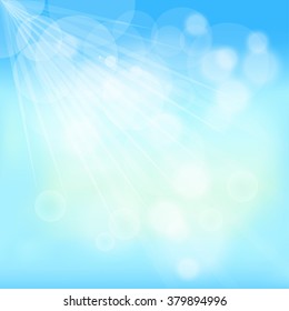 abstract light blurred sky background. Vector illustration