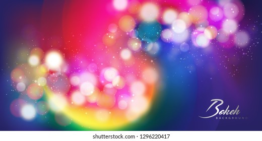 Abstract Light Bokeh Background. Vector Illustration.