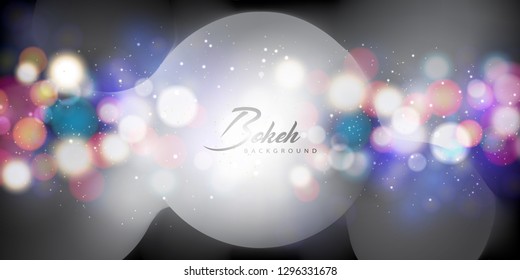 Abstract Light Bokeh Background. Vector Illustration.